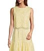 Antonio Melani Coordinating Blake Sleeveless Eyelet Blouse, Color:Butter - Image 1
