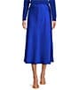Color:Cobalt - Image 1 - Blakely Coordinating A-line Satin Skirt