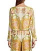 Antonio Melani Coordinating Blyss Boat Neck Long Sleeve Blouse, Color:Pink/Green - Image 2