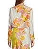 Antonio Melani Coordinating Blyss Floral Print Boat Neck Long Sleeve Blouse, Color:Peach Floral - Image 2