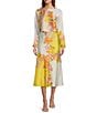 Antonio Melani Coordinating Blyss Floral Print Boat Neck Long Sleeve Blouse, Color:Peach Floral - Image 3