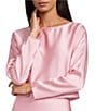 Antonio Melani Blyss Satin Long Sleeve Boat Neck Blouse - Image 5