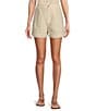 Antonio Melani Bonnie Front Pleat Linen Shorts, Color:Ecru - Image 1