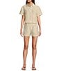 Antonio Melani Bonnie Front Pleat Linen Shorts, Color:Ecru - Image 3