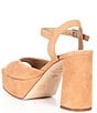 Color:Dk Sierra Tan - Image 3 - Bonny Suede Platform Block Heel Sandals