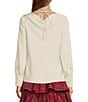 Color:Ivory - Image 2 - Bowie Satin Cowl Neck Long Sleeve Blouse