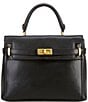 Antonio Melani Bridgette Leather Satchel, Color:Black - Image 1