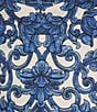 Antonio Melani Britani Blue Tile Print Sweetheart Neck Sleeveless Coordinating Blouse, Color:Blue Tile - Image 4