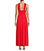 Antonio Melani Bronwyn Linen Blend Halter Neck Sleeveless A-Line Maxi Dress, Color:Tomato - Image 2