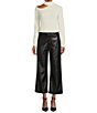 Color:Ivory - Image 3 - Brooke Cut-Out Mock Neck Long Sleeve Cashmere Sweater