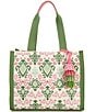 Antonio Melani Brooklyn Floral Medium Tote Bag with Tassel, Color:Green Multi - Image 1