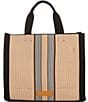 Antonio Melani Brooklyn Black Stripe Mini Tote Bag, Color:Black Stripe - Image 1