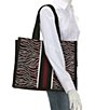 Antonio Melani Brooklyn Zebra Shopper Tote Bag, Color:Zebra - Image 4