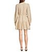 Antonio Melani Brynn Eyelet Button Front Long Sleeve Tie Waist Dress, Color:Natural - Image 2