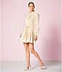 Antonio Melani Brynn Eyelet Button Front Long Sleeve Tie Waist Dress, Color:Natural - Image 4