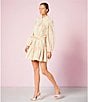 Antonio Melani Brynn Eyelet Button Front Long Sleeve Tie Waist Dress, Color:Natural - Image 5