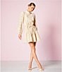 Antonio Melani Brynn Eyelet Button Front Long Sleeve Tie Waist Dress, Color:Natural - Image 6