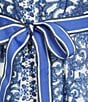 Antonio Melani Brynn Navy Scarf Print Long Sleeve Tie Waist Dress, Color:Navy Multi - Image 3