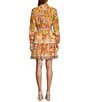 Color:Paisley - Image 2 - Brynn Printed Cotton Voile Mock Neck Long Sleeve Dress