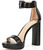 Color:Black - Image 4 - Caci Leather Ankle Wrap Dress Sandals