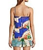 Antonio Melani Callista Ocean Print Square Neck Sleeveless Coordinating Blouse, Color:Ocean Print - Image 2