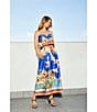 Antonio Melani Callista Ocean Print Square Neck Sleeveless Coordinating Blouse, Color:Ocean Print - Image 5