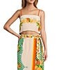 Antonio Melani Coordinating Callista Linen Blend Fruit Printed Square Neck Sleeveless Blouse, Color:Multi Fruit - Image 1