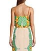Antonio Melani Coordinating Callista Linen Blend Fruit Printed Square Neck Sleeveless Blouse, Color:Multi Fruit - Image 2