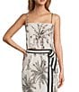 Antonio Melani Callista Square Neck Sleeveless Coordinating Blouse, Color:Black Toile - Image 1