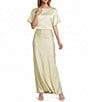 Antonio Melani Cara Satin Boat Neck Short Sleeve Blouse - Image 3