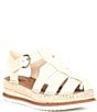 Color:Sweet Cream - Image 1 - Carolie Espadrille Platform Wedge Fisherman Sandals
