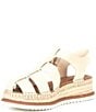 Color:Sweet Cream - Image 4 - Carolie Espadrille Platform Wedge Fisherman Sandals