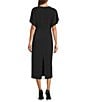 Antonio Melani Carter Short Sleeve Crew Neck Crepe Sheath Midi Dress - Image 2