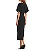 Antonio Melani Carter Short Sleeve Crew Neck Crepe Sheath Midi Dress - Image 4