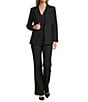 Antonio Melani Cassidee Long Sleeve Notched Lapel Blazer & Danielle Peplum Vest & Tegan Flat Front Bootcut Pants - Image 1