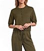 Antonio Melani Cate Button Front Short Sleeve Cardigan - Image 5