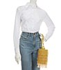 Antonio Melani Chandie Beaded Drawstring Bucket Bag - Image 4