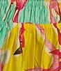 Antonio Melani Chappell Tropical Printed Smocked Babydoll Dress, Color:Flamingo - Image 3