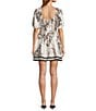 Antonio Melani Chappell Printed Toile Sweatheart Short Sleeve Dress, Color:Black Toile - Image 2