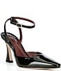 Antonio Melani Cissy Glossy Leather Ankle Wrap Pumps - Image 1