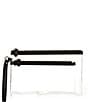 Antonio Melani Clear Double Pocket Wristlet, Color:Black - Image 1