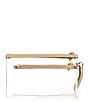 Antonio Melani Clear Double Pocket Wristlet, Color:Gold - Image 2