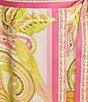 Antonio Melani Clio Satin Printed Wrap Coordinating Skirt, Color:Pink/Green - Image 4