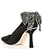 Color:Black - Image 3 - Collection Apollo Embellished Bow Back Satin Pumps