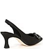 Color:Black - Image 2 - Collection Stellar Crystal Bow Ornament Slingback Pumps