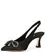 Color:Black - Image 4 - Collection Stellar Crystal Bow Ornament Slingback Pumps