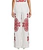 Antonio Melani Collins Printed Linen Blend Coordinating Pants, Color:Red Scroll - Image 2