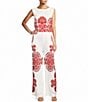 Antonio Melani Collins Printed Linen Blend Coordinating Pants, Color:Red Scroll - Image 4