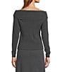 Antonio Melani Connie Cashmere Off-The-Shoulder Long Sleeve Coordinating Sweater, Color:Light Grey - Image 2