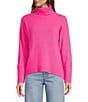 Color:Bright Pink - Image 1 - Connie Turtleneck Cashmere Sweater